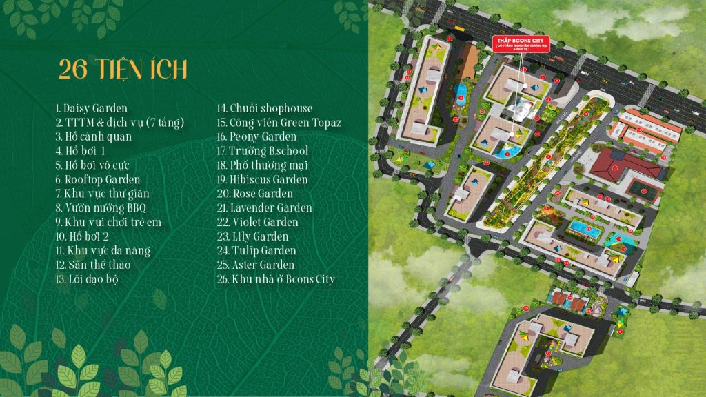Tiện ích vượt trội tại Bcons City