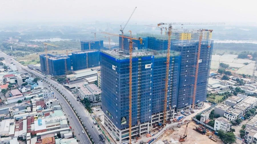 Cập nhật tiến độ xây dựng Bcons City - Tháp City tháng 1 năm 2025