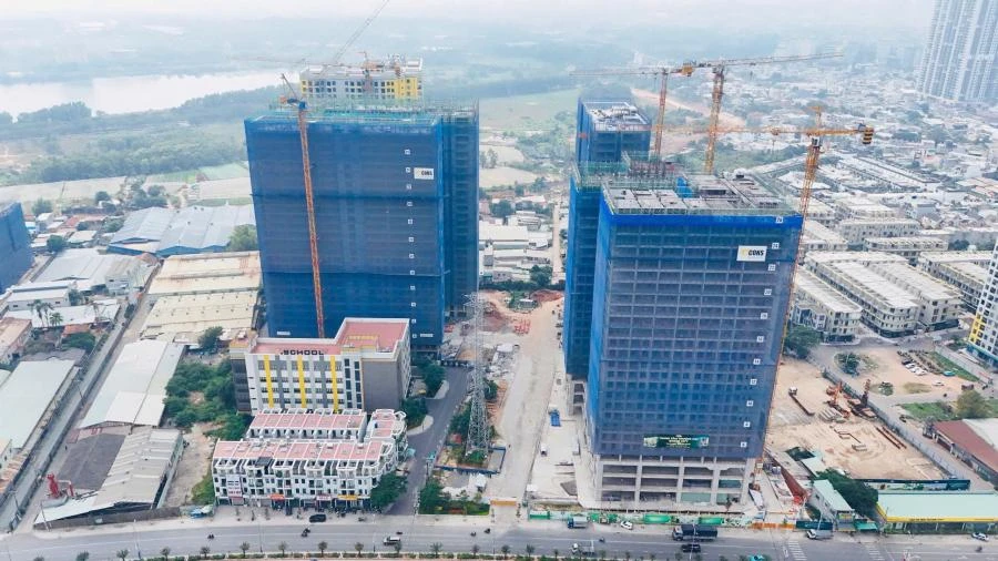 Cập nhật tiến độ xây dựng Bcons City - Tháp City tháng 1 năm 2025