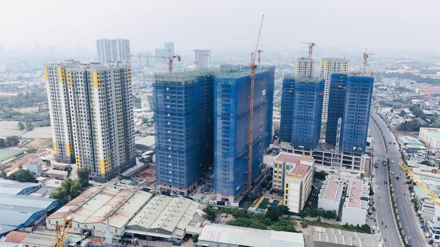 Cập nhật tiến độ xây dựng Bcons City - Tháp Green Emerald tháng 1 năm 2025