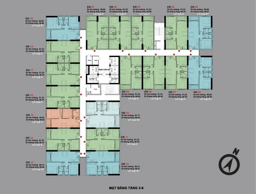 Mặt bằng dự án Bcons Sala được thiết kế tôi ưu