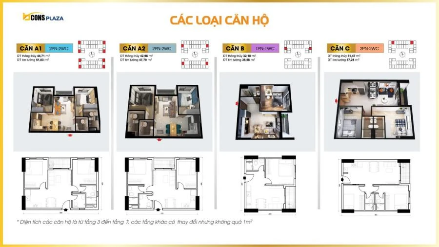 Thiết kế căn hộ Bcons Plaza