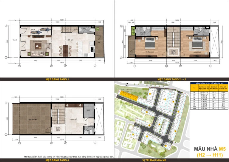 Mẫu nhà M5 dự án Bcons Uni Valley
