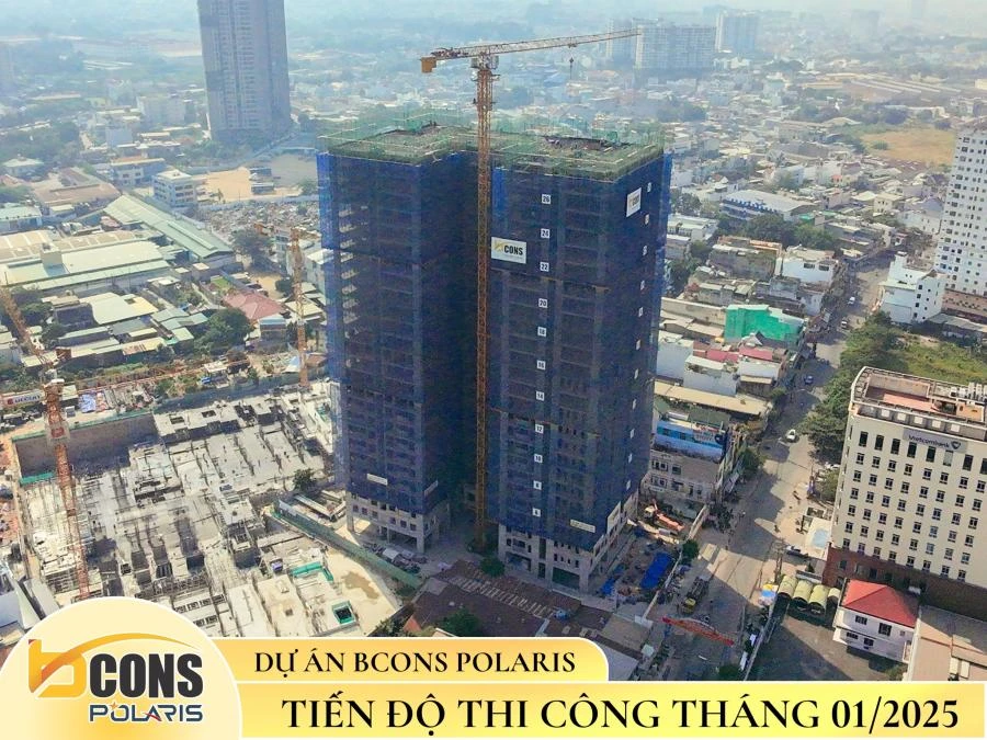 Tiến độ hoàn thiện dự án Bcons Polaris