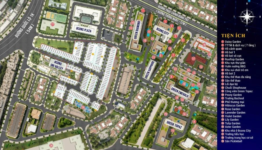 Bcons Uni Valley sở hữu nhiều tiện ích đẳng cấp