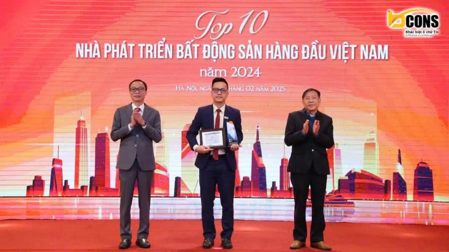 Tập đoàn Bcons nhận giải thưởng top 10 nhà phát triển bất động sản hàng đầu Việt Nam 2024