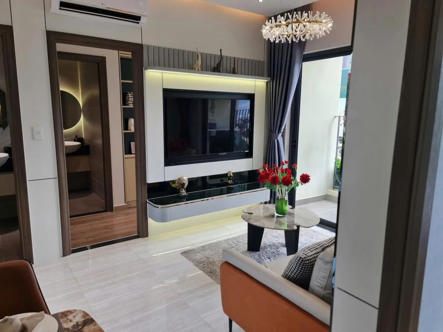Góc nhìn từ bếp ra phòng khách