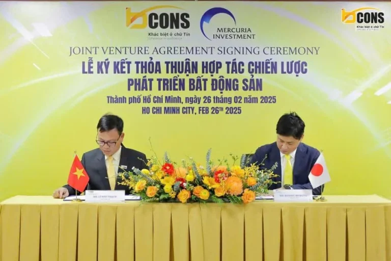 Lễ ký kết thỏa thuận hợp tác chiến lược phát triển bất động sản giữa tập đoàn Bcons và tập đoàn Mercuria của Nhật Bản