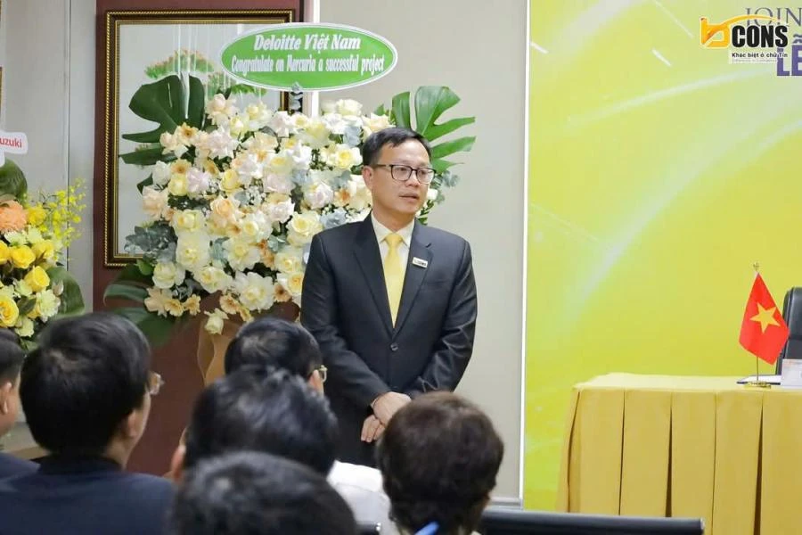 Ông Lê Như Thạch chủ tịch tập đoàn Bcons phát biểu