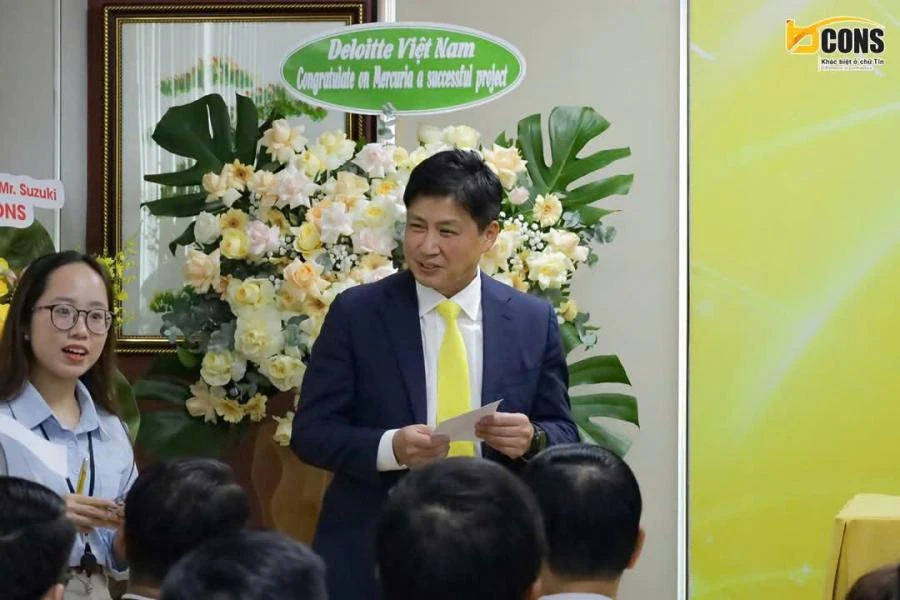 Ông Minoru Momota đại diện tập đoàn Mercuria phát biểu