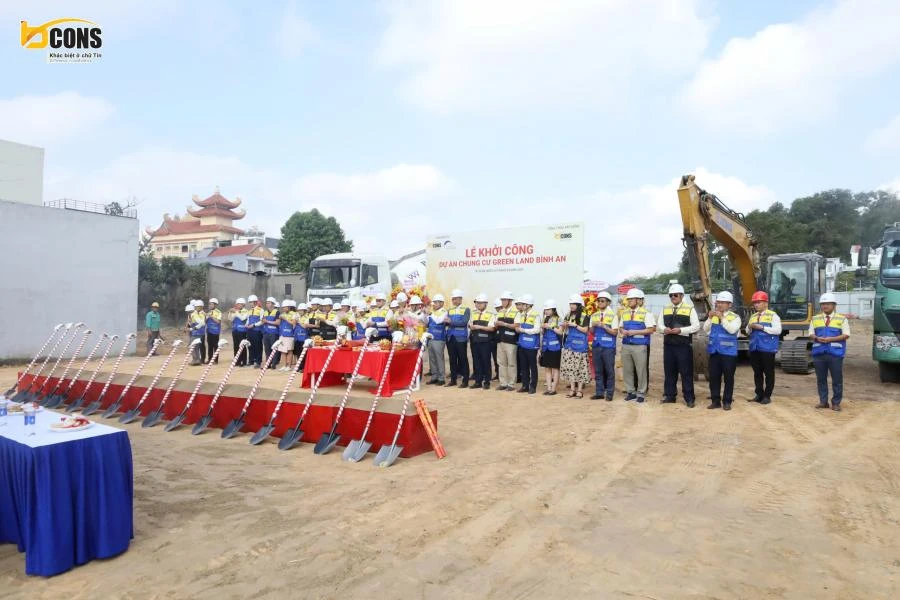 HÌnh ảnh nổi bật tại lễ khởi công dự án Green Land Bình An của tập đoàn Bcons