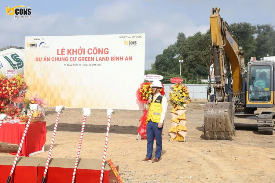 HÌnh ảnh nổi bật tại lễ khởi công dự án Green Land Bình An của tập đoàn Bcons