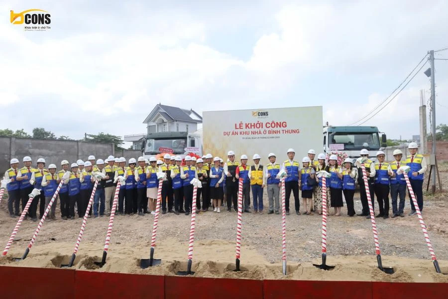 Hình ảnh nổi bật lễ khởi công Khu nhà ở Bình Thung