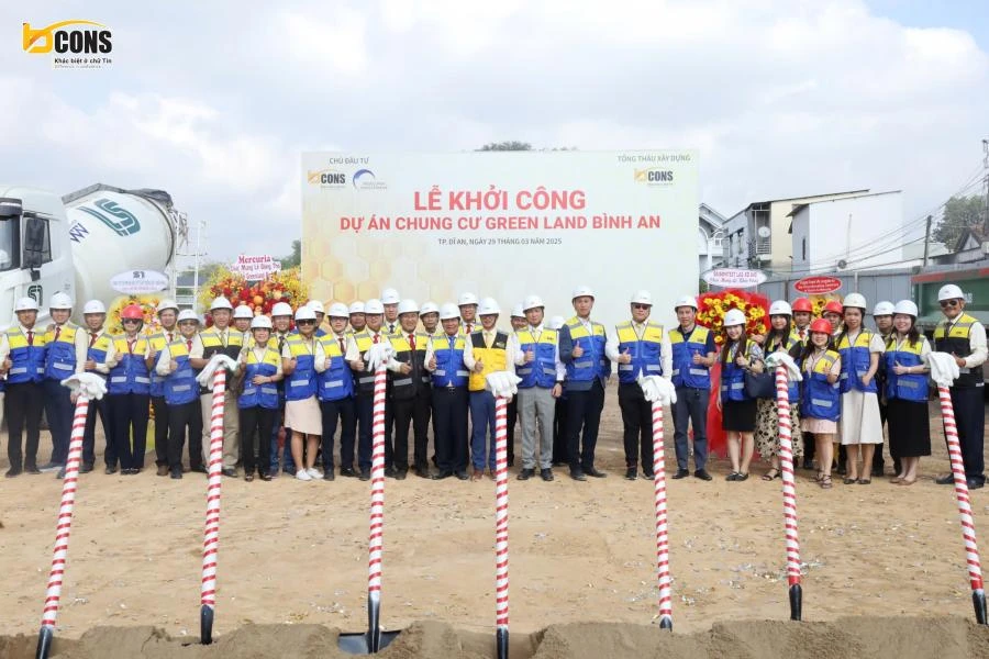 Hình ảnh nổi bật lễ khởi công Khu nhà ở Bình Thung