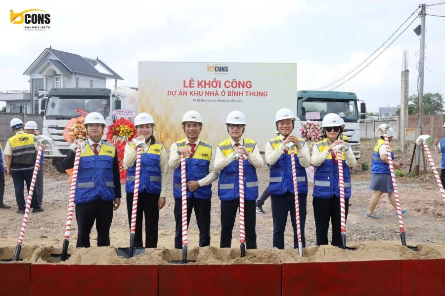 Hình ảnh nổi bật lễ khởi công Khu nhà ở Bình Thung