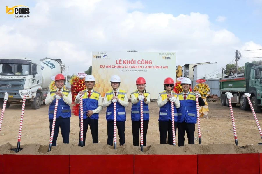 Hình ảnh nổi bật lễ khởi công Khu nhà ở Bình Thung