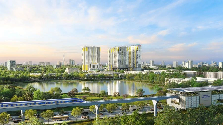 Tháp Green Diamond cạnh ga Metro