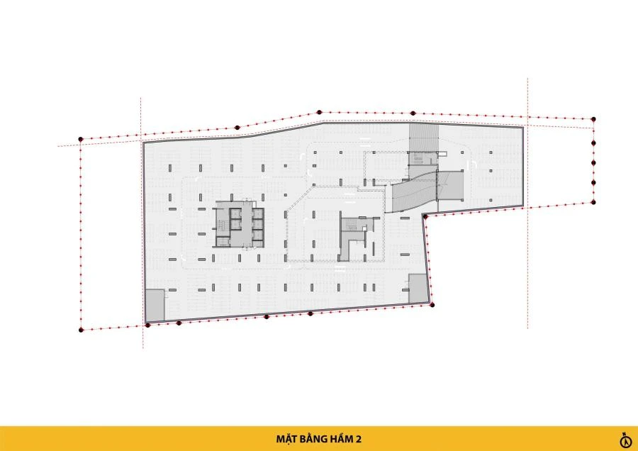 Mặt bằng tầng hầm 2