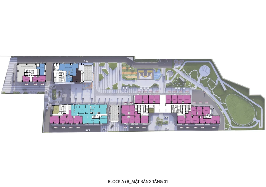 Mặt bằng tầng 1 Bcons Newsky