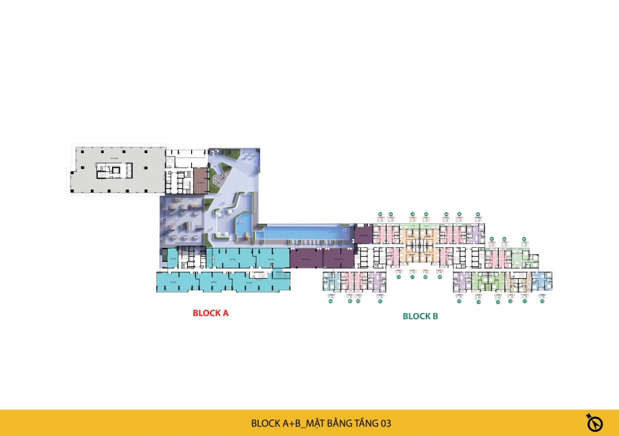 Mặt bằng tầng 3 Bcons Newsky