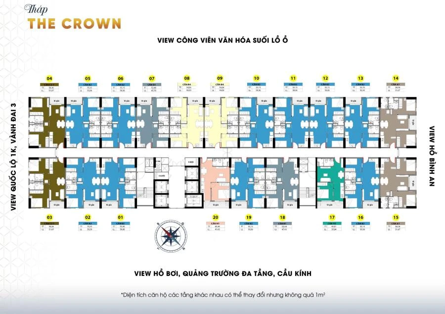 Tháp CROWN - Bcons Center City