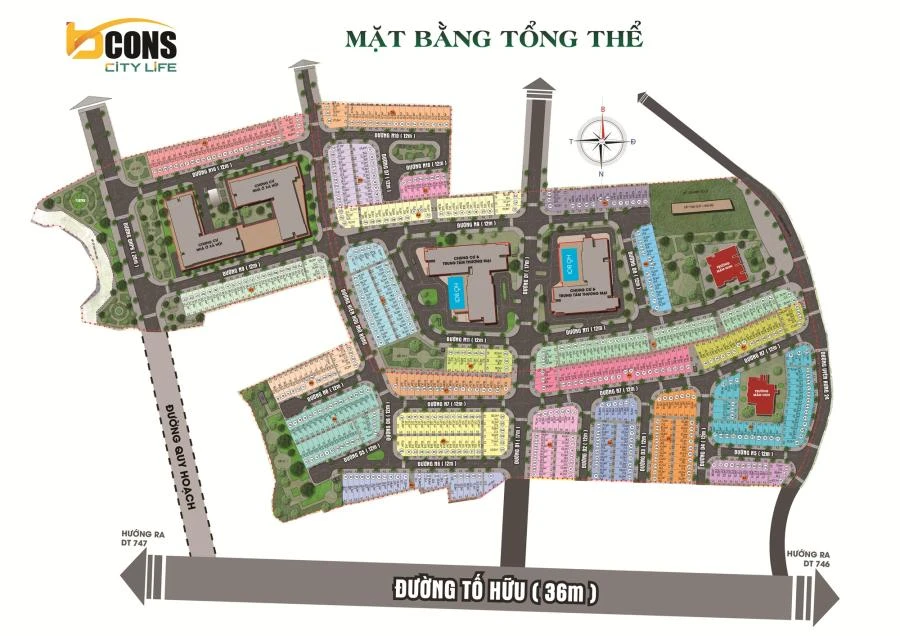 Mặt bằng tổng thể Bcons City Life